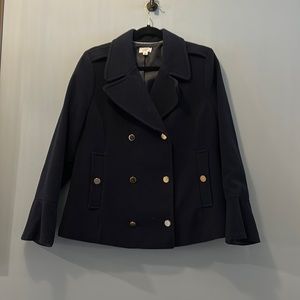 Navy blue pea coat